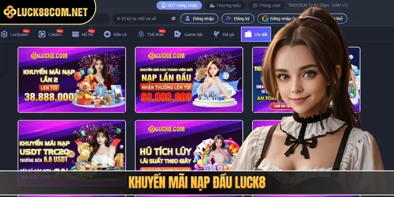 Khuyến mãi nạp đầu LUCK8